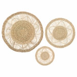 Wall deco Lela set 3 pieces natural color