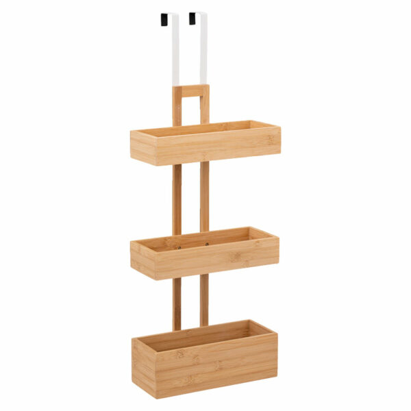3-tier door shelf Foco bambou natural-white 28x17.3x75cm