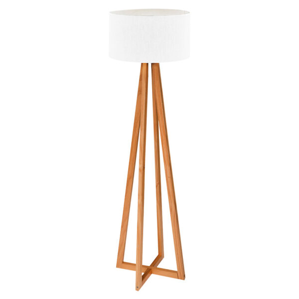 Подна ламба Flordel E27 природна боја дрво D38.5x116 см