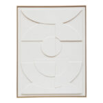 Wall deco Louna white-natural mdf 55x4x75cm
