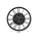 Wall clock Paul black-natural metal-mdf D57x6cm - Слика 3