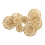 Wall deco Circlie golden metal 99x4x71cm