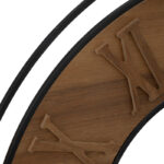 Wall clock Dorino brown color mdf-black metal D65.5x4cm - Image 2