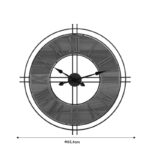 Wall clock Dorino brown color mdf-black metal D65.5x4cm - Image 3