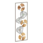 Wall deco Blomma antique golden metal 31x3.5x90cm