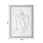 Wall art canvas with frame Facedy I mdf 50x2x70cm - Image 3