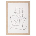 Wall art canvas with frame Facedy II mdf 50x2x70cm