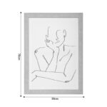 Wall art canvas with frame Facedy II mdf 50x2x70cm - Image 3