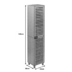 Wall cabinet-column Sicela in natural color 33x28x168cm - Image 5