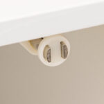 Low wall-mounted cabinet Derfen in white-natural color 33x33x80cm - Image 3
