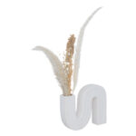 Vase Snaky ceramic in white color 25x5x21cm - Image 2