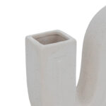 Vase Snaky ceramic in white color 25x5x21cm - Image 3