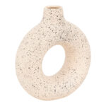 Vase Circkly ceramic in white-black color 27x9.5x30cm