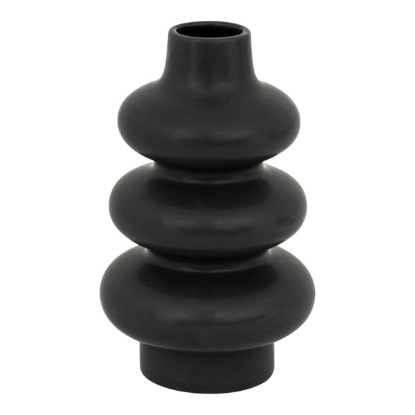 Vase Zerve ceramic in black color D15.2x25cm