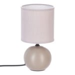 Table lamp PWL-1210 E14 ceramic in grey-brown color D13x25cm