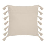 Deco cushion with fringes Erden in ivory color 50x50cm - Image 2