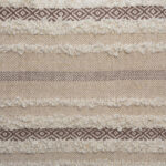 Deco cushion with fringes Polat in beige color 59x59cm - Image 4
