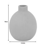 Vase Rozerie ceramic in beige color D14,5x18cm - Image 2