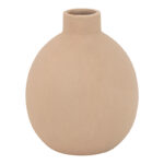 Vase Rozerie ceramic in beige color D14,5x18cm