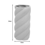 Vase Dermel ceramic in marble look D12x25cm - Слика 3