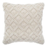 Deco cushion Kalendian in cream color 40x40cm