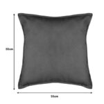 Deco cushion Derfon in dark grey color 55x55cm - Image 2