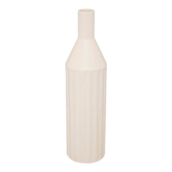 Vase Drego ceramic in beige color D8x30cm