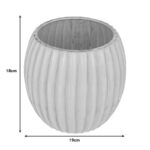 Vase Ferdan ceramic in white-beige color D19x18cm - Image 2