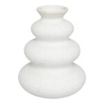 Vase Delfar ceramic in white color D18x20cm