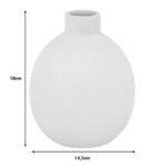 Vase Rozerie ceramic in cream color D14,5x18cm - Image 2