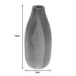 Vase Strezio ceramic in natural-walnut color D8x18cm - Image 2