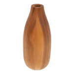Vase Strezio ceramic in natural-walnut color D8x18cm