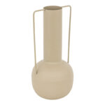 Vase Revenzy metal in beige color D14x29.5cm
