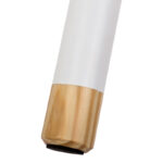 Kid's stool Kevou mdf-pine wood in white-natural color D24x25.7cm - Image 3