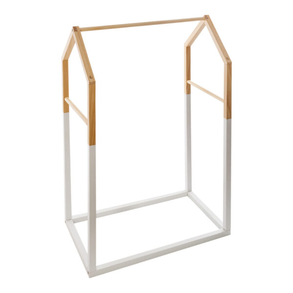 Детска закачалка од бор Холен во природна и бела боја 60x37x100 см