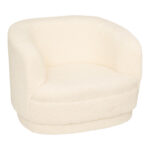 Детска фотелја Кидопо од меки ткаенини во крем боја 41.5x36x45 см