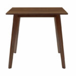 Dining set Benson - Orlean 5pcs 80x80x75cm in walnut - beige fabric - Image 4