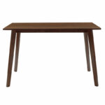 Dining set Benson - Orlean 5pcs 120x80x75cm in walnut - beige fabric - Image 5