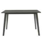 Dining set Benson - Toto 5pcs 120x75x75cm in rustic grey - grey fabric - Слика 5