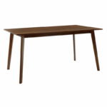 Dining set Benson - Orlean 7pcs 150x90x75cm in walnut - beige fabric - Слика 3