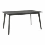 Dining set Benson - Toto 7pcs 150x90x75cm in rustic grey - grey fabric - Слика 2
