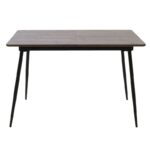 Dining table Shazam-Tania 7pcs polymorphic-opening MDF walnut-dark grey 120-160x80x76cm - Слика 6