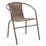 Dining set 3pcs Watson-Obbi metal-pe brown - Слика 3