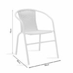Dining set 3pcs Watson-Obbi metal-pe brown - Слика 6