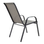 Garden dining set 3pcs Calan-Watson metal black-textilene black D60x70cm - Слика 4