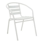 Ensure-Tade dining table set of 5 metal in white shade - Слика 2