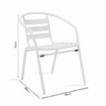 Dining set 5pcs Valor-Tade set 5pcs metal white - Image 6