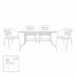 Dining set 7pcs Valor-Tade  metal white