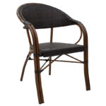 Lounge set 3pcs Paula metal-pe rattan brown - Image 3