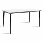 Naoki dining set 7pcs metal black pe gray. - Image 3